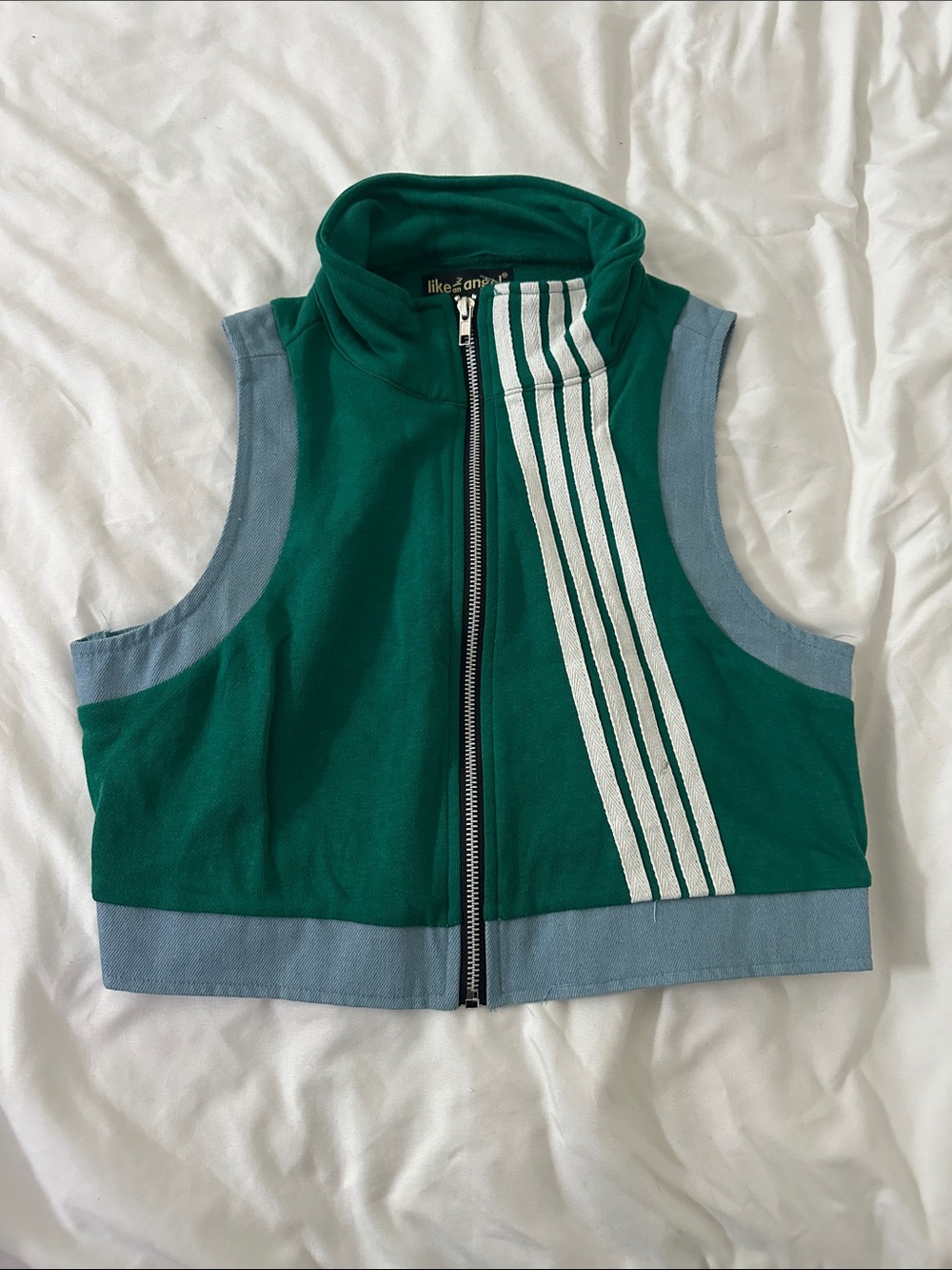 Zip up crop top